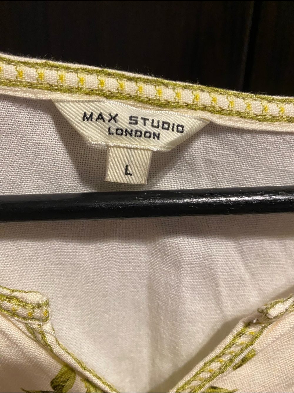 Max Studio Cream Dress with Yellow Lemon Print - Picture 2 of 5